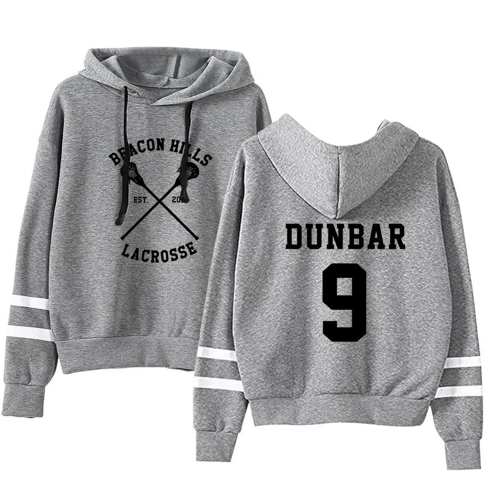 DUNBAR-Teen Wolf Hoodie para homens e mulheres, moletom unissex, manga sem bolso, Harajuku Streetwear, plus size, roupas da moda