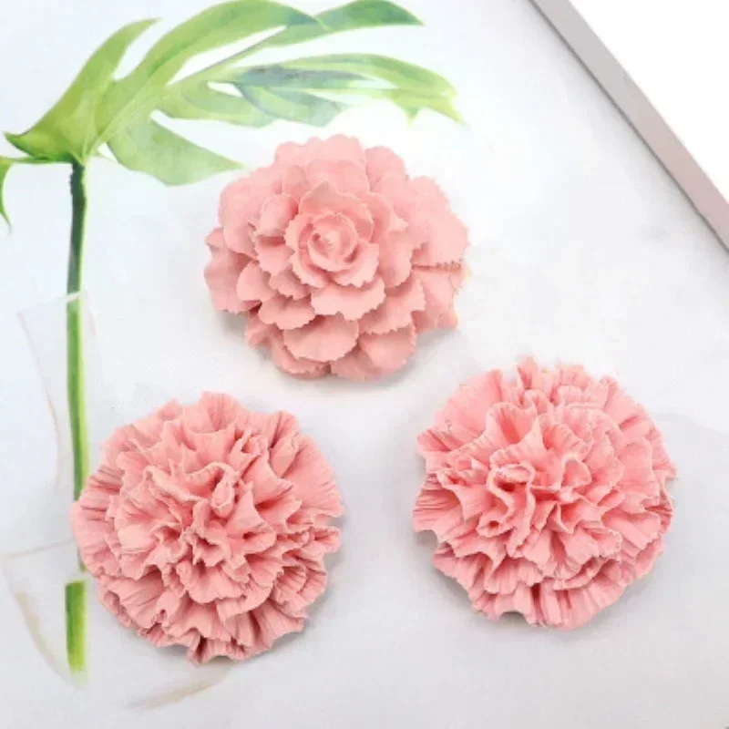 3D Flower Carnation Silicone Mold Car Decor Flower Mold Homemade Aromatherapy Plaster Mold Handmade Soap Diy Diffused Stone Mold