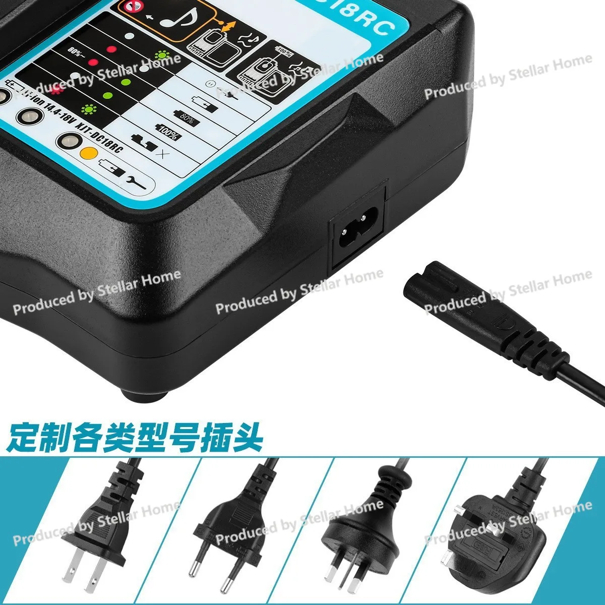 For Makita DC18RC 14.4-18V 3A Lithium Battery Charger Power Tool Battery US European Standard
