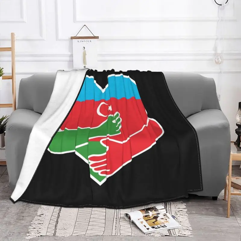 I Love Azerbaijan Country Blanket Warm Bedding Coral Fleece Cover Blanket Sleeping Sheets