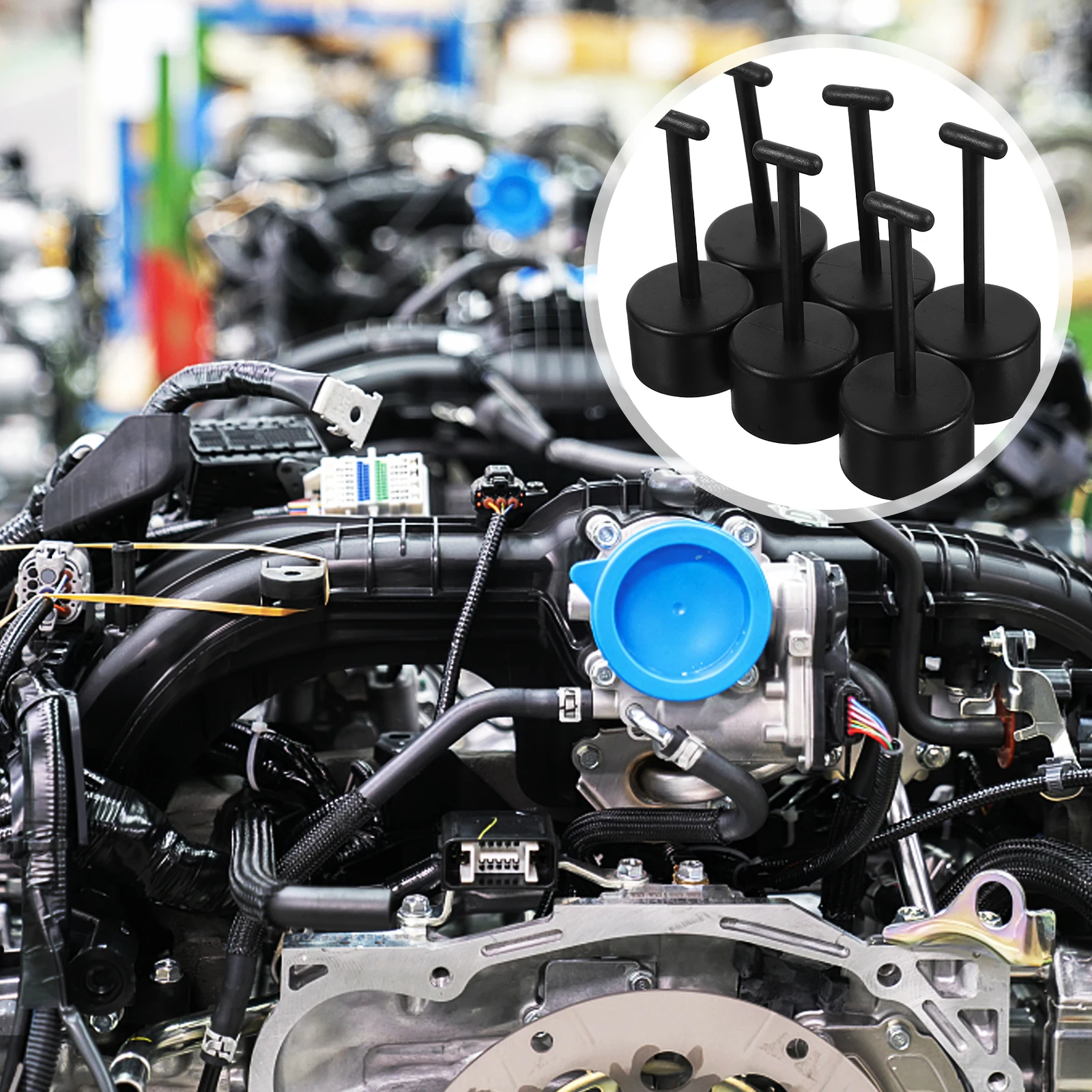 

6 pcs T-Shaped Plastic Wrench Socket Lamp Holder Tool for Shade Ring Removal Light Fixture Parts Hardware Multifunctional Design