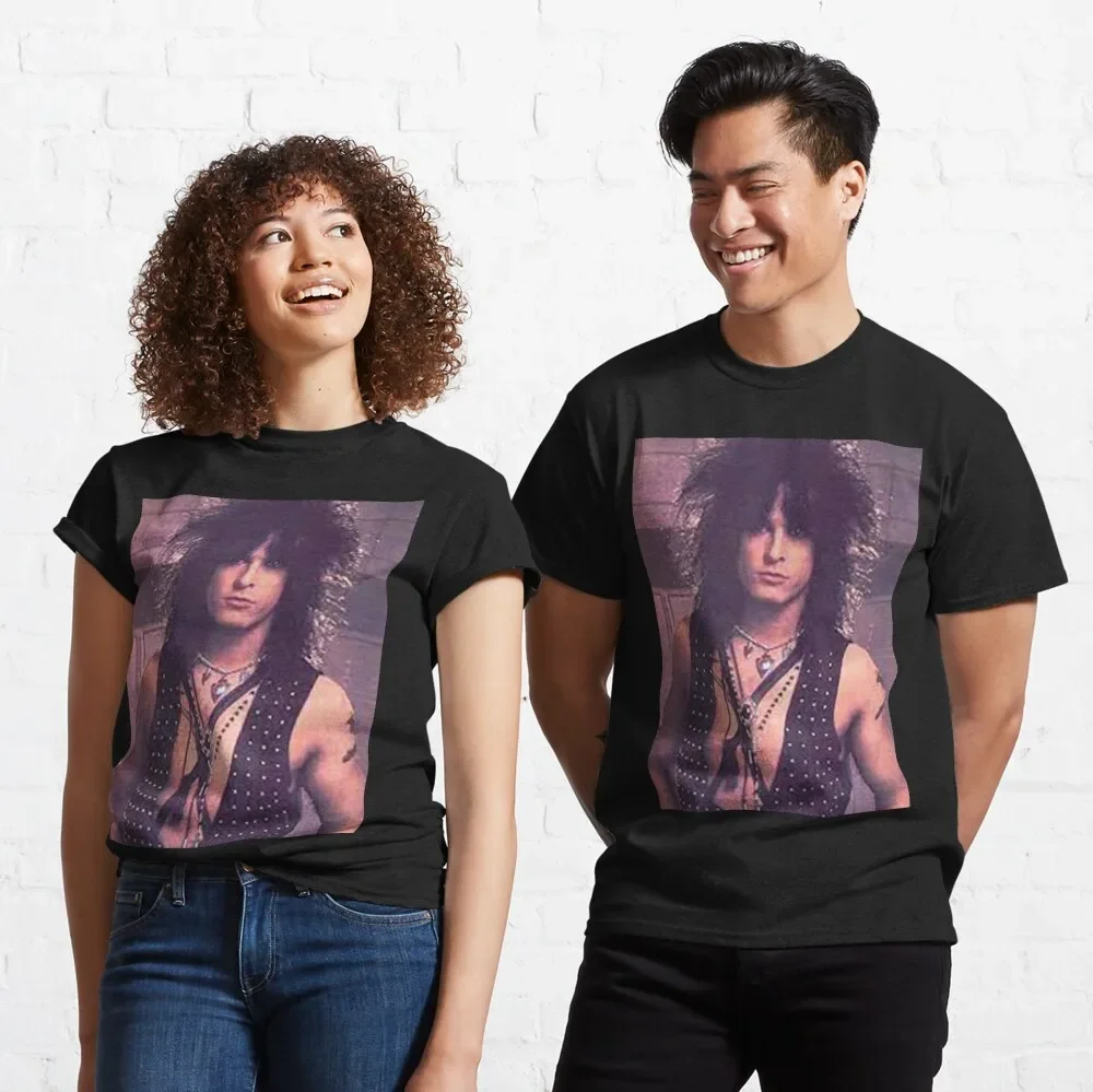 Nikki Sixx - Poster Classic T-Shirt Anime Graphic T-shirts For Men Clothing Women Short Sleeve Tees  High Quality 100%Cotton