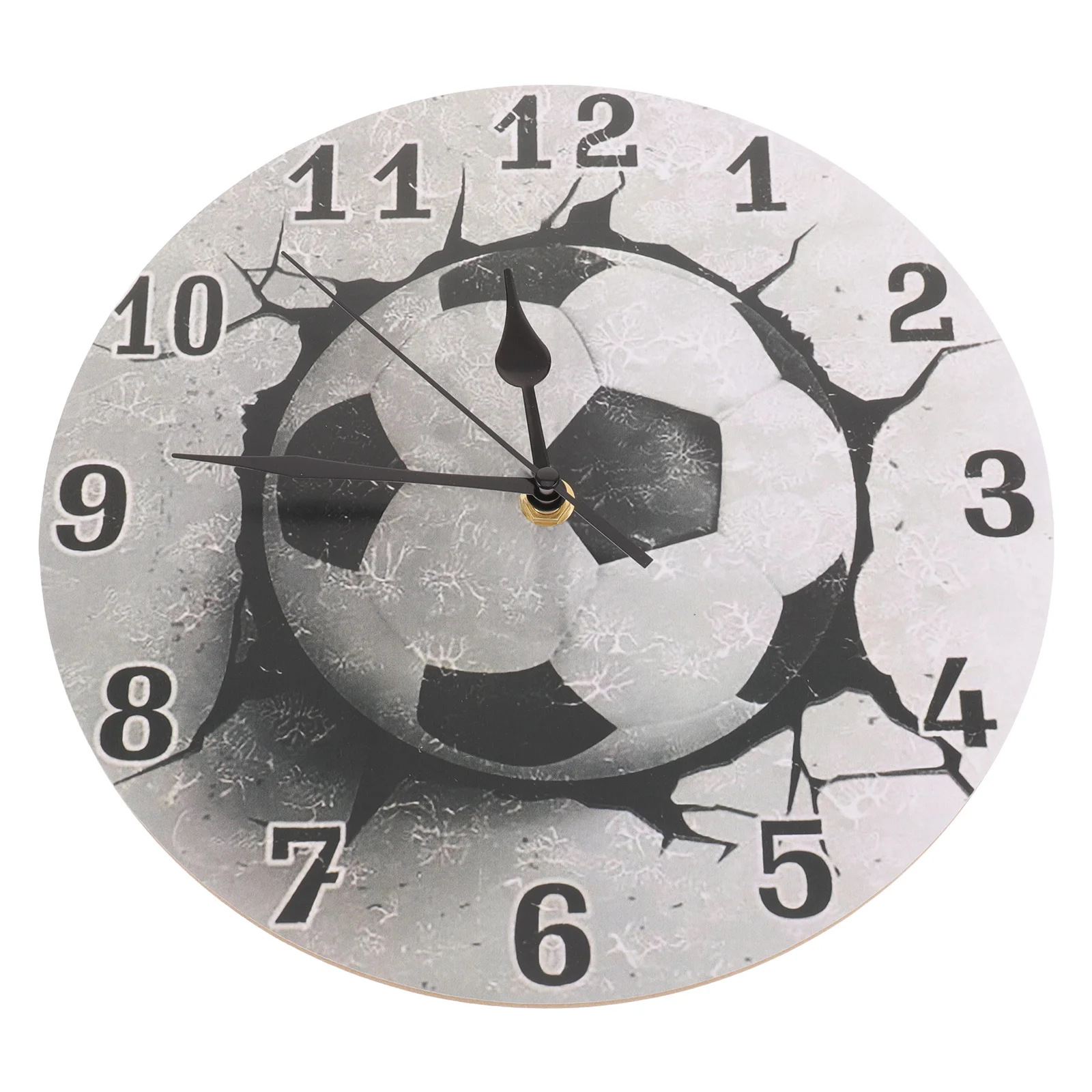 

Creative Football Wall Clock Silent Non Ticking 10 Inch Unique Decor for Bedroom Living Room Office Home Soccer Wall Clock