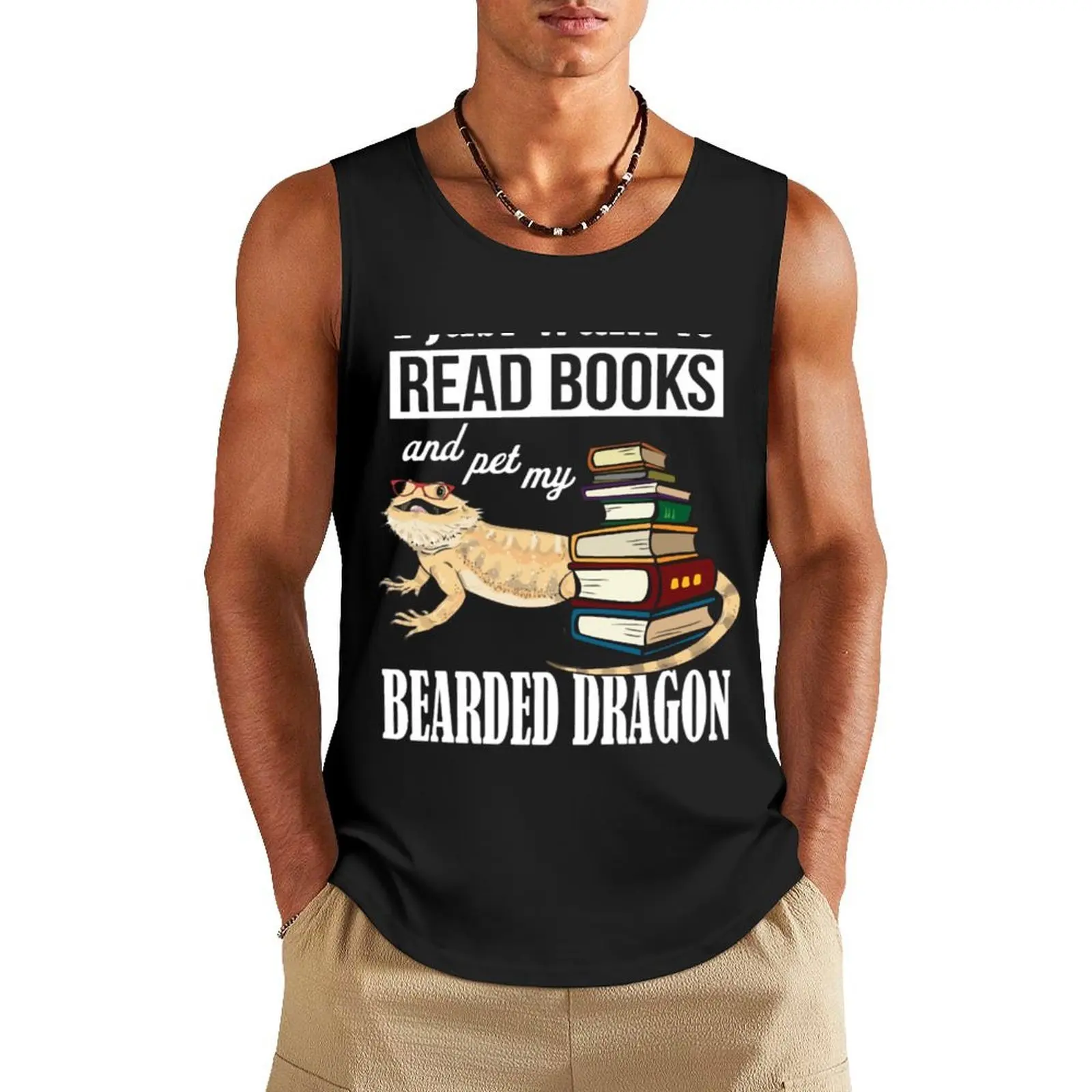 

Bearded Dragon Tank Top Men's tops Top summer t-shirt for man