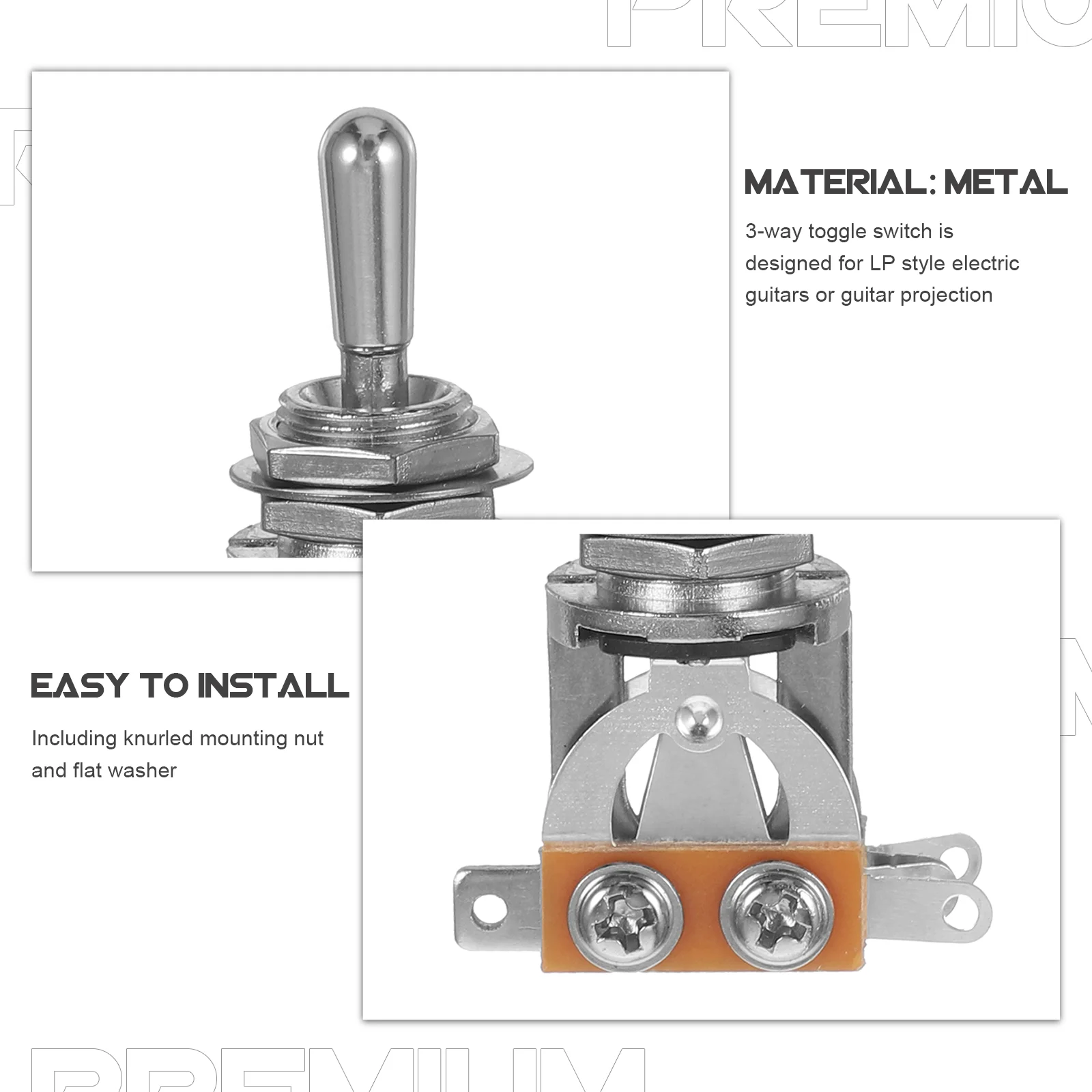 GN118 3 Way Toggle Pickup Selector with Silver Tip for Electric Guitar toggle for guitar