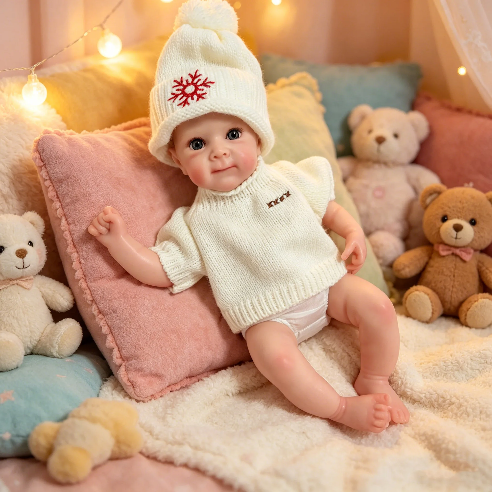 12inch Multiple Styles Choose Bettie No Hair Full Solid Silicone Flexible Elastic Super Lifelike Soft Reborn Doll for Collectors