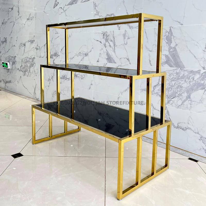 

customized.Fashion Boutique 3 Tier Display Tables Shoe and Handbag Store Retail Shoe Display Showcase Tables Sales