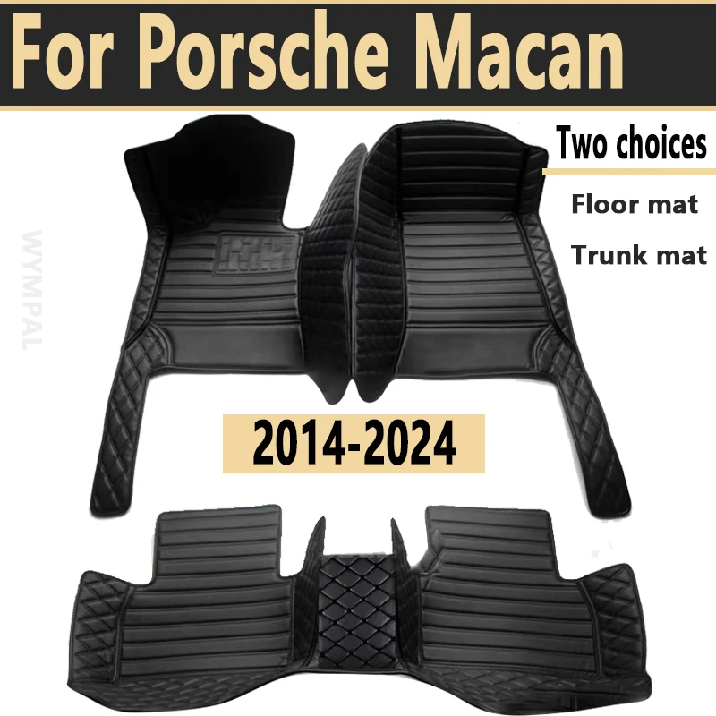 Car floor mats for Porsche Macan 2014-2024 15 16 17 18 19 20 21 22 23 Custom auto foot Pads automobile carpet cover