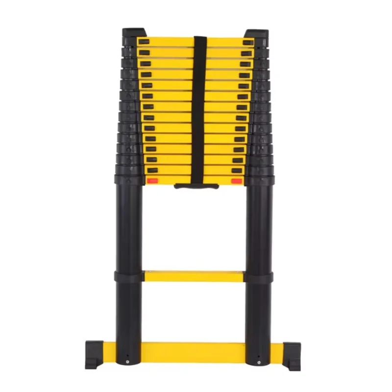 Deliladder 3.8M Modern Aluminum Telescopic Ladder Soft Close EN131-6:2019 Certified