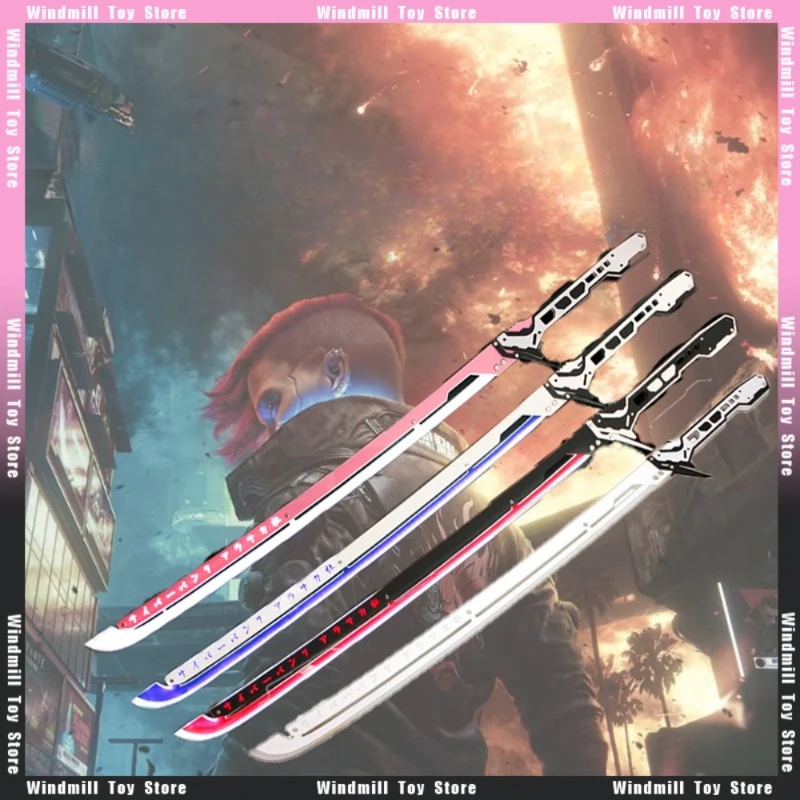 

102cm Cyberpunk Katana Game Periphery Weapon Charging Luminous Acrylic Decoration Action Prop Ornament Crafts Gifts Toys Boys