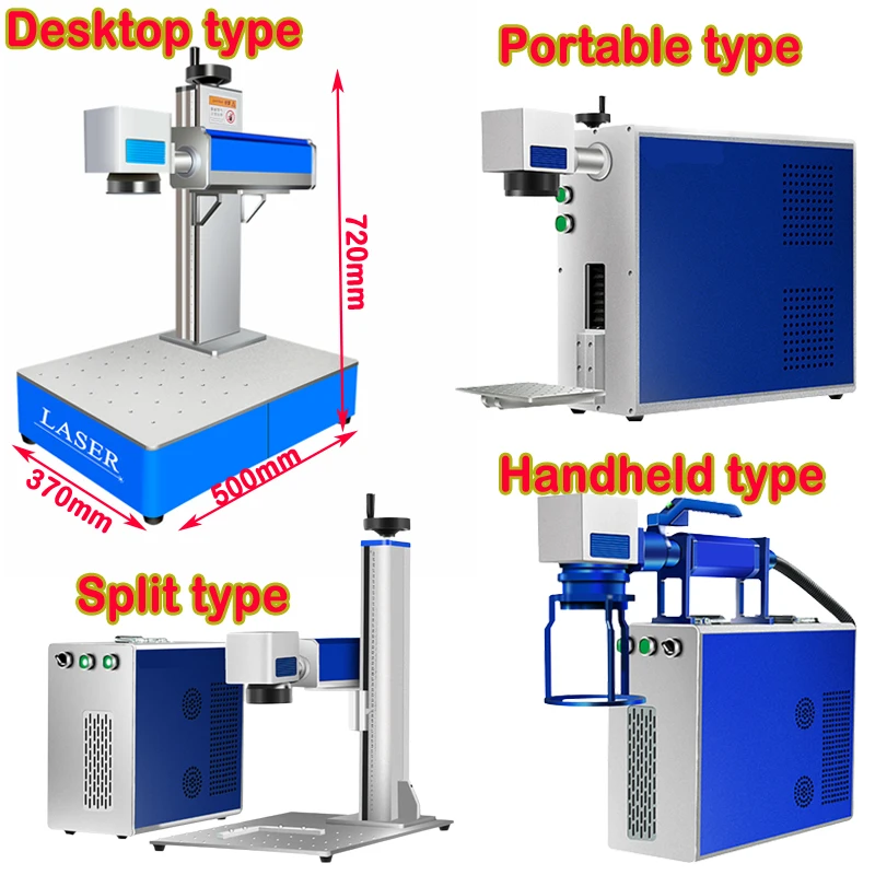 Disassembled LY Desktop mini Fiber Laser Marking Machine 20W 30W  Metal Engraving Machine for PVC Plastic Stainless Steel