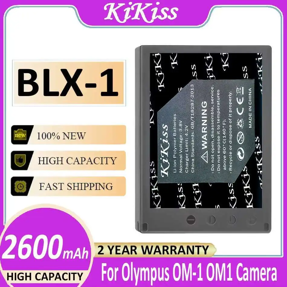 

2600mAh High-Capacity For Olympus OM-1 OM1 Camera Camera Battery Blx-1