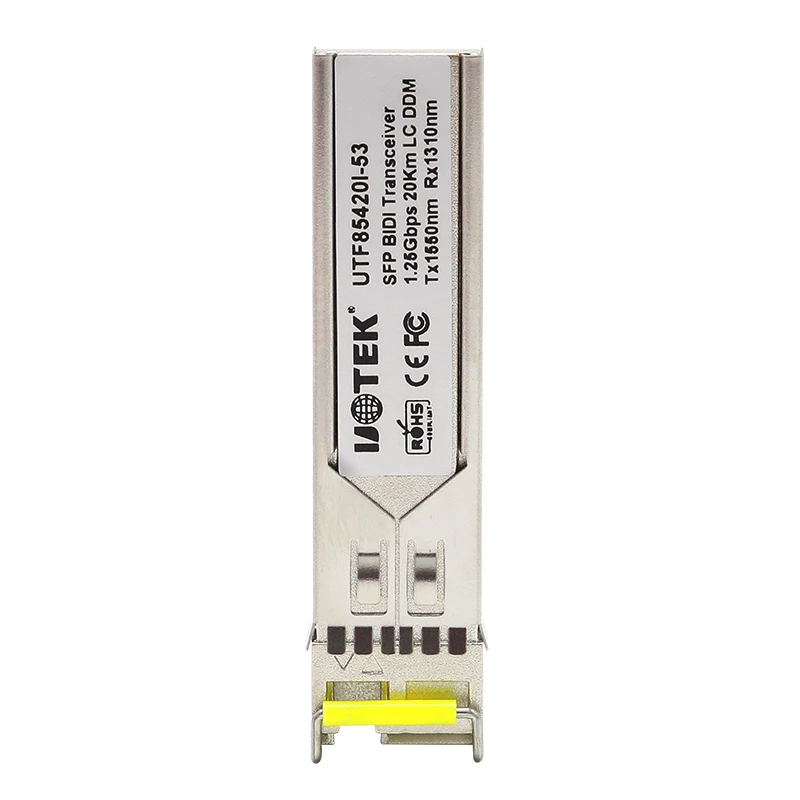 

UOTEK 1000M SFP Transceiver Module Bi-directional 20KM 1.25Gb/s Hot Pluggable LC DDM UTF85420I-53