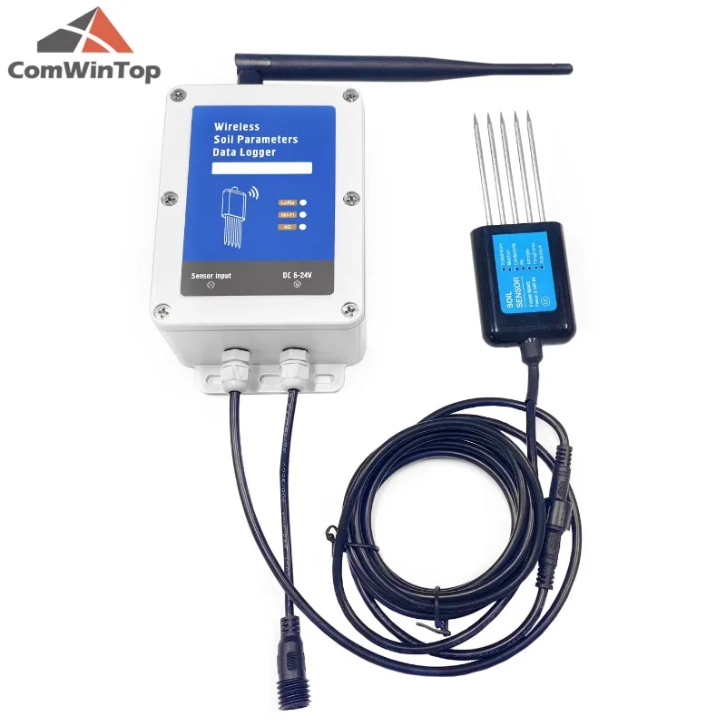 انخفاض استهلاك رطوبة التربة درجة الحرارة EC PH NPK 7 في 1 الاستشعار واي فاي أو 4G مسجل بيانات اختبار التربة مع بطارية مدمجة #2