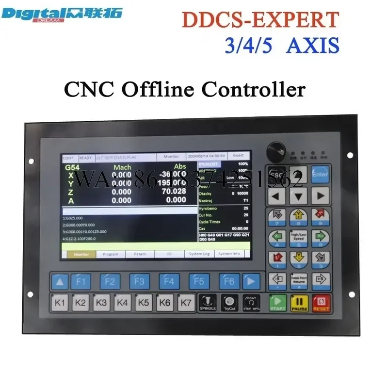 Wmwmnu for DDCS Expert 3 4 5 Axis CNC Controller Kit With MPG Keyboard PLC Supports Tool Magazine Atc For Cnc Milling