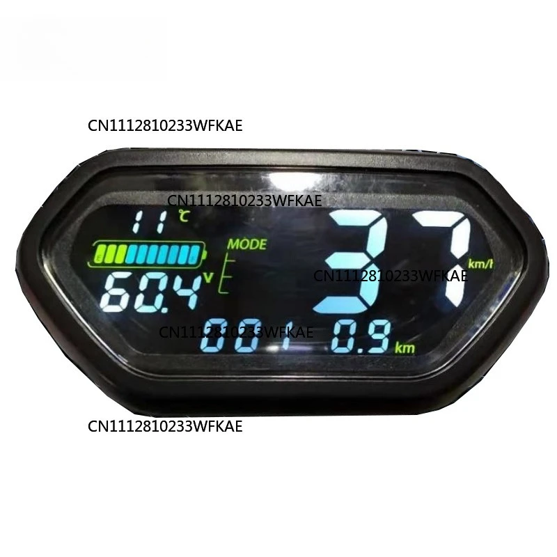 48-144V Universal Phase/Hall/Single Line Speed Sensor LCD Speedometer Display for Electric Scooters and Motorcycles