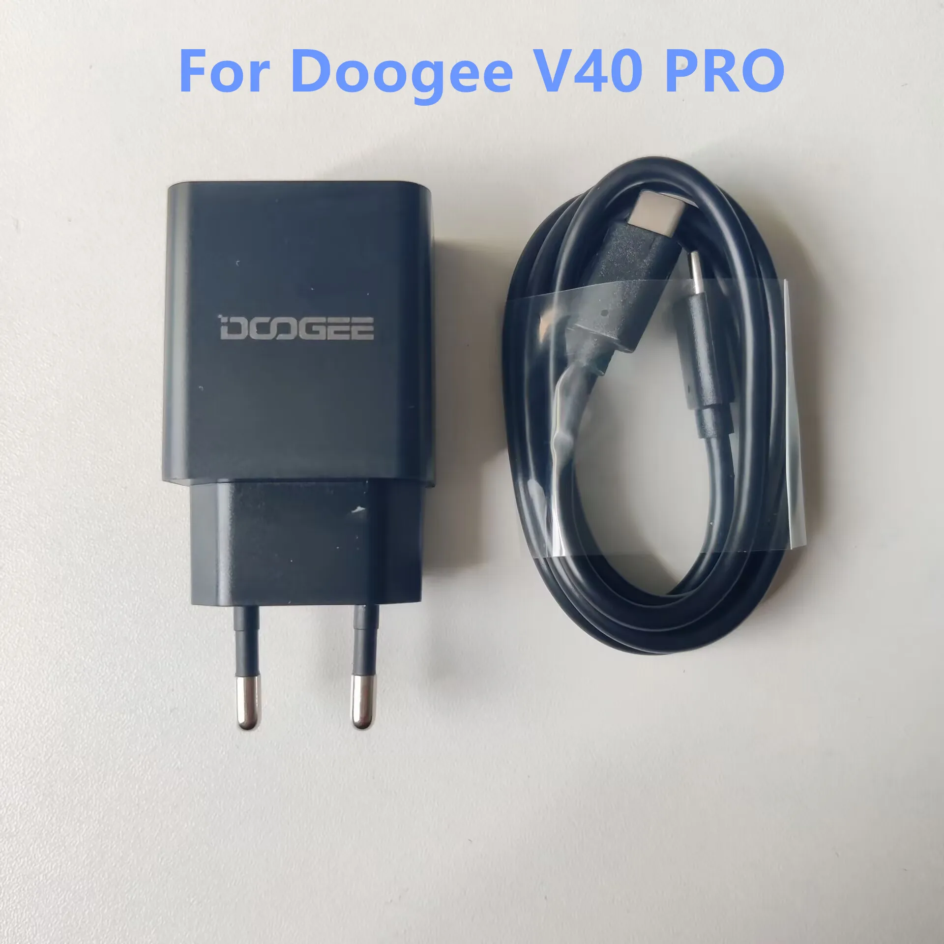 New Original For Doogee V40 PRO Cell Phone Adapter Charger EU Plug Travel Switching Power Supply+Type C USB Data line Cable