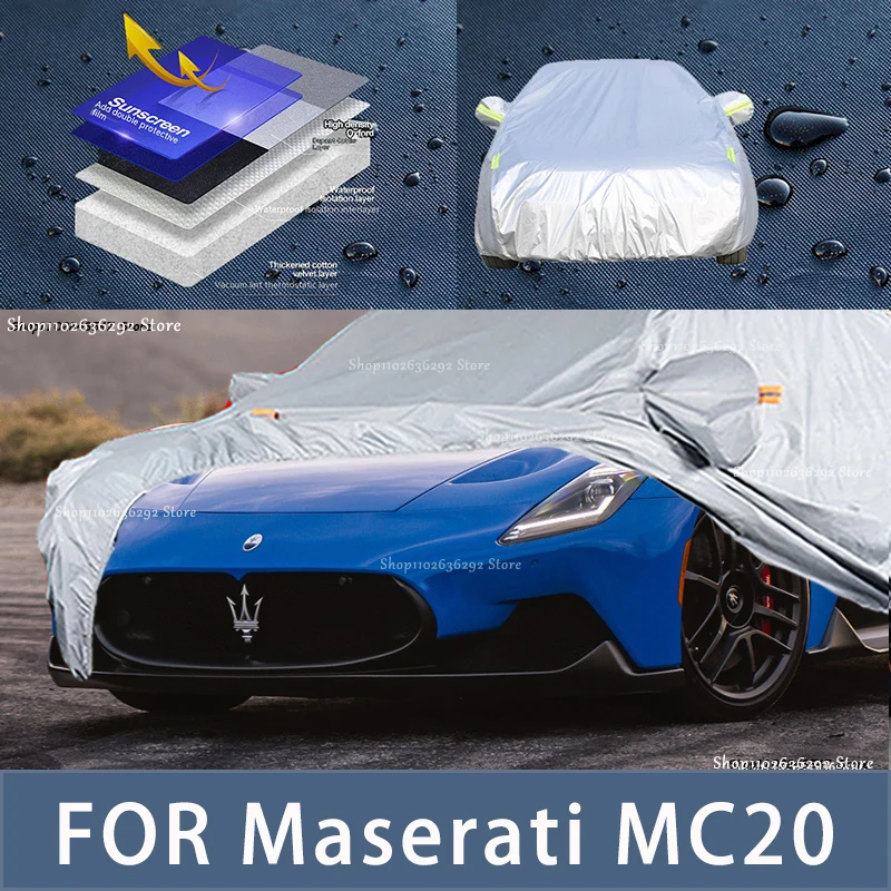 

For Maserati MC20 Outdoor Protection Full Car Covers Snow Cover Sunshade Waterproof Dustproof Exterior Car accessories