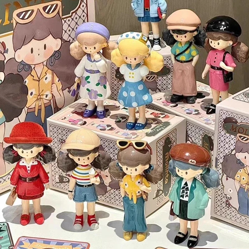 

Finding Unicorn Molinta Retro Girls Series Blind Box Toys Mystery Box Mistery Caixa Action Figure Surpresa Model Birthday Gift