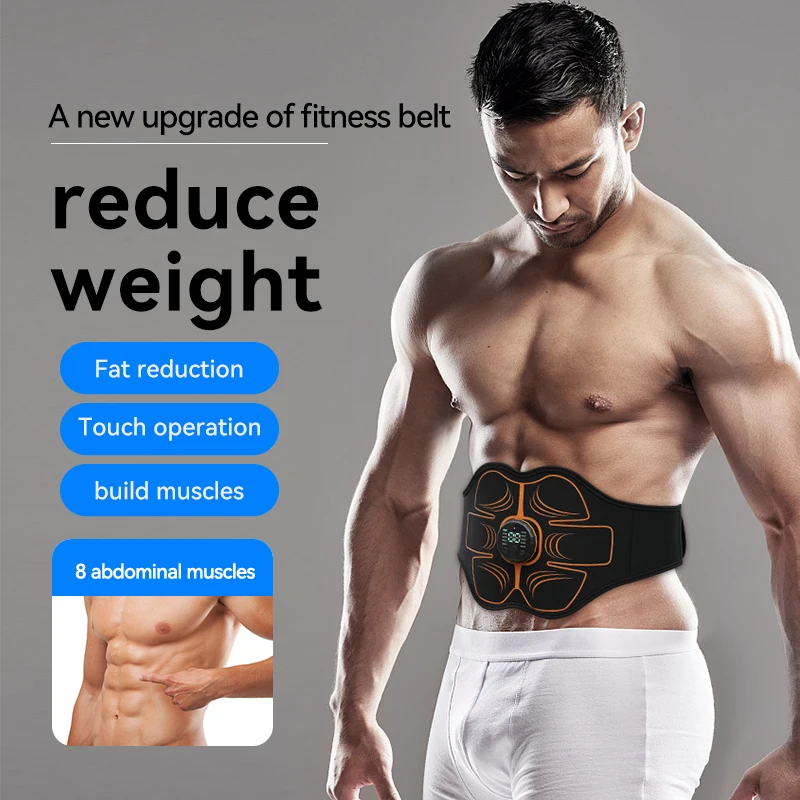 Abs ​Toning Belt Muscle Training EMS Trainer Muscle Stimulator USB Rechargeable Home Gym Loss Weight Workout Machine Men Women