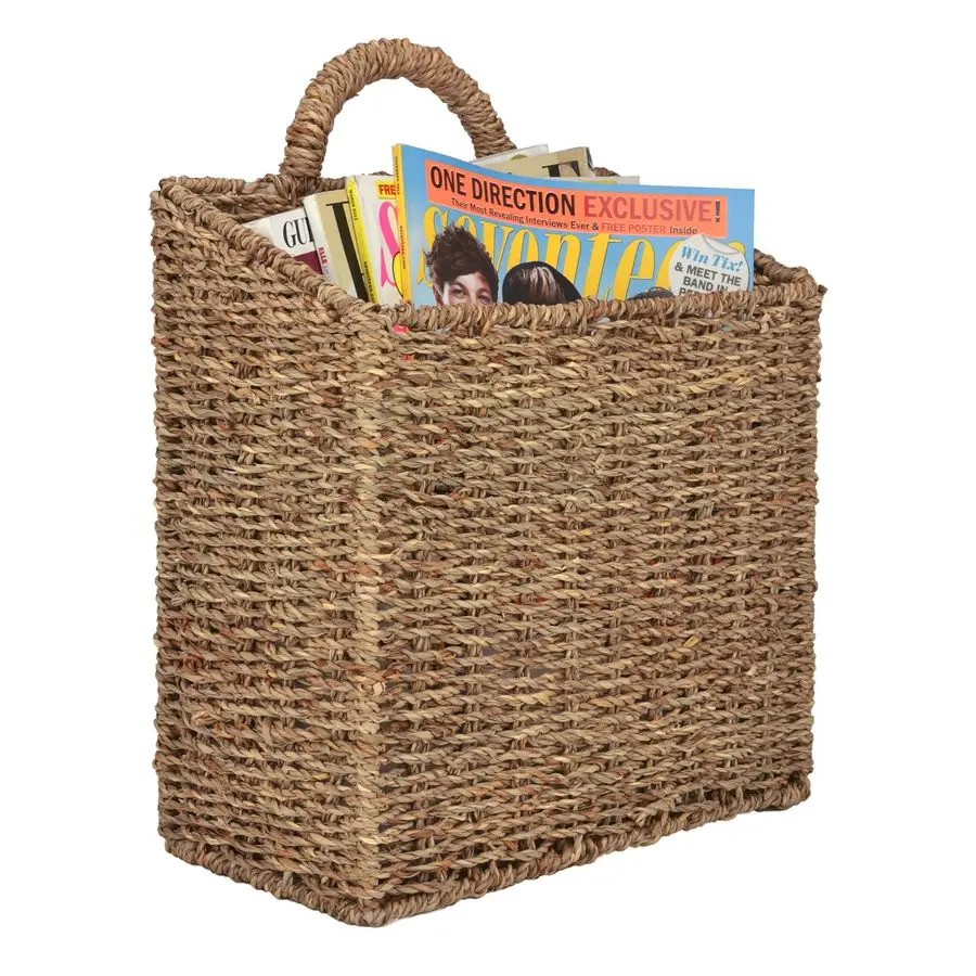 

Wall Basket Hanging Storage Basket, Large Decorative Baskets, Magazine and Mail Organizer Basket 12.5 Inch