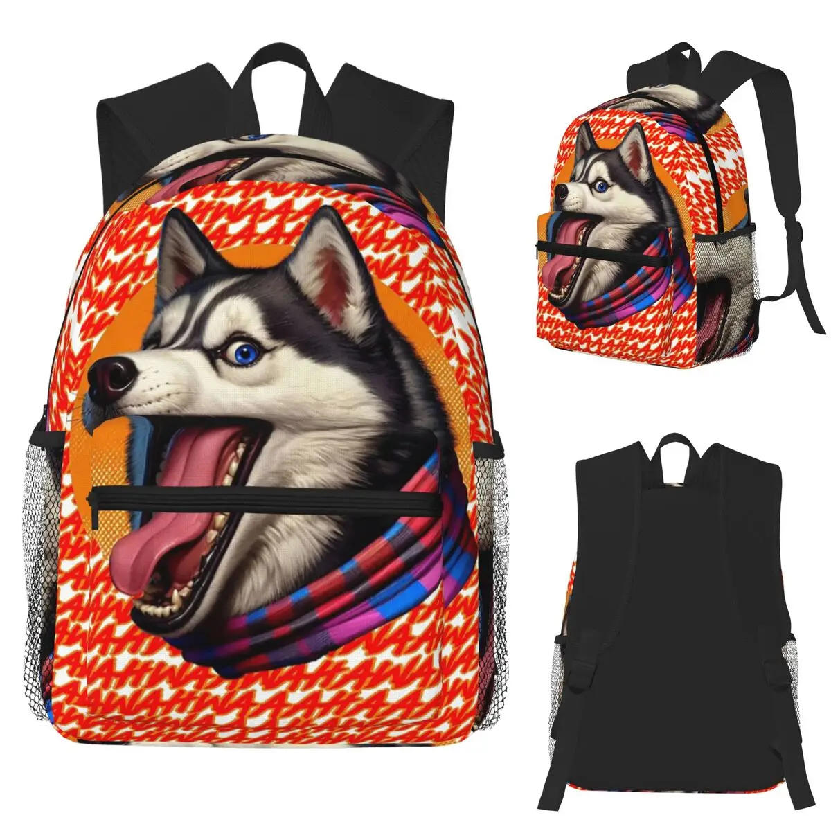

WawawAAawaAAAAAAaa Husky Student Backpack School Bag Hiking Travel Daypack for Men Women Fashion Bookbag Shoulder Bags