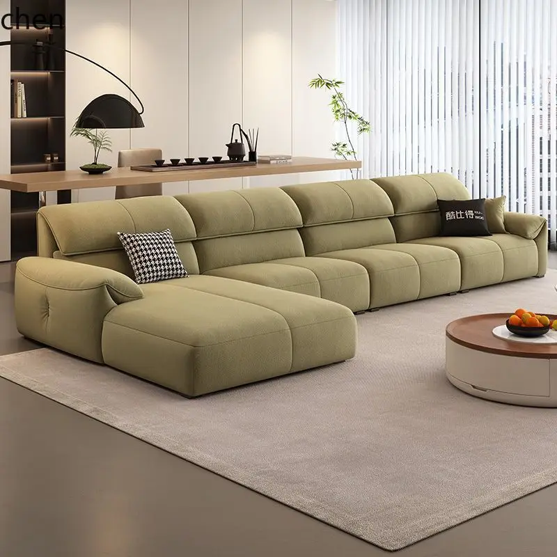 CZ Cream Style Sofa Living Room New Modern Simple Corner Chaise Combination Cat Scratching Fabric Sofa Elegant Simple