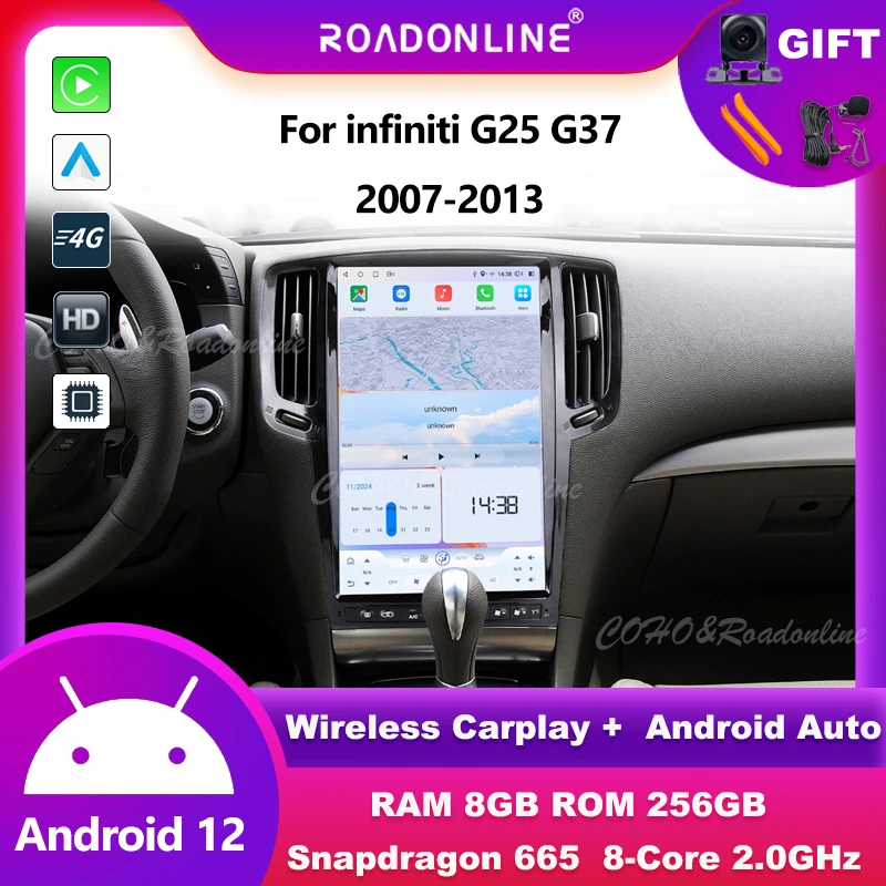 

Android audio For infiniti G25 G37 2007-2013 car intelligent systems wireless carplay multimedia player Vehicle supplies