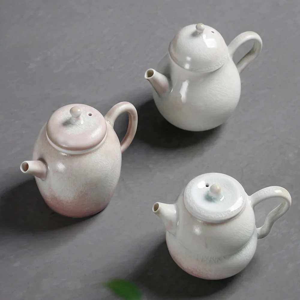 

Dehua Kiln Change Red Water Drops Ceramic Teapot Retro Borneol Glaze Pot Tea Maker Kettle Dahongpao Tea Services Equipment Gift