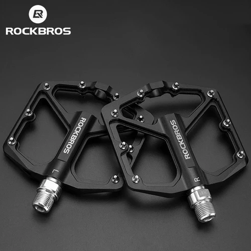 Imagen 1 del producto ROCKBROS-pedales de bicicleta anchos, ultraligeros, CNC, aleación de aluminio, rodamiento sellado, eje de acero al molibdeno, accesorios centrales para bicicleta