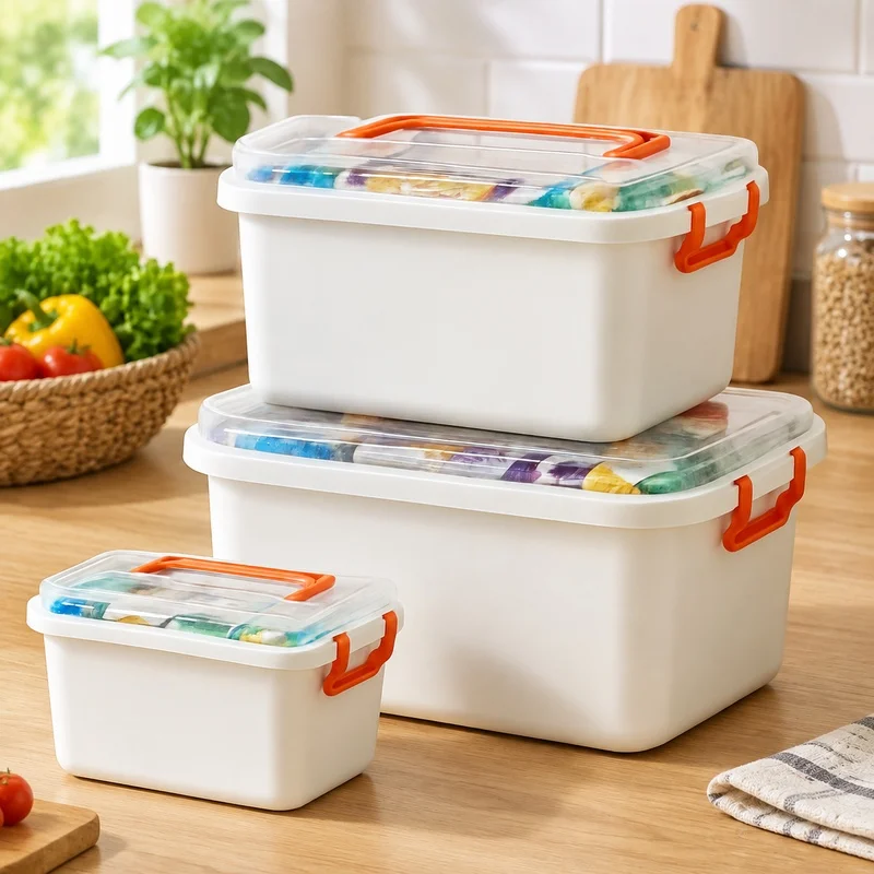 Compact Multi-Layer Medical Storage Box for Emergency First Aid and Home Use with Large Medicine Organizer Capacity