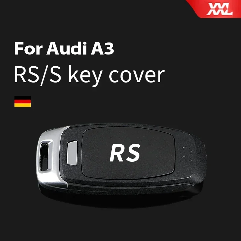 For A3 8Y A6 A7 Q7 Q8 Car Key Shell Upgrade S Label RS Key Shell Rear Cover Modification Accessories