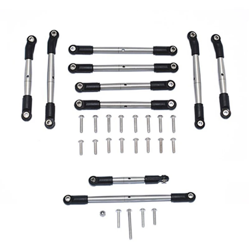 

Stainless Steel Front & Rear Teeth Adjustable Whole Car Tie Rod for TAMIYA CC02 4WD G500 Rc Crawler