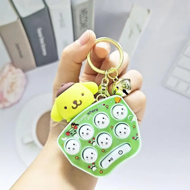 Sanrio Puzzle Squirrel Game Machine Keychain Kuromi Cute Fun Mini Handheld Cartoon Pendant Exquisite Portable Intelligence Toys