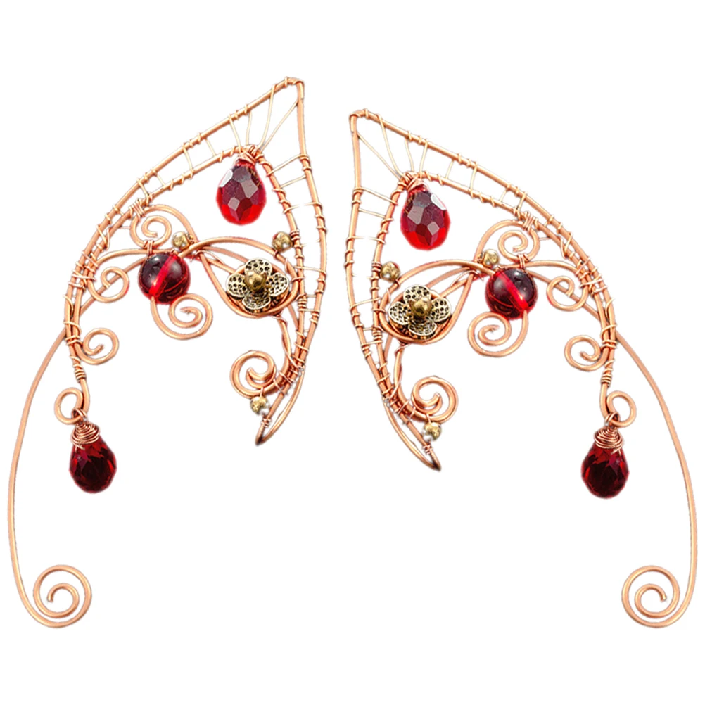 

Ear Clip Earrings Cuffs Elf Cosplay Clothing Fairy Accessories Copper Minimalist Jewelry
