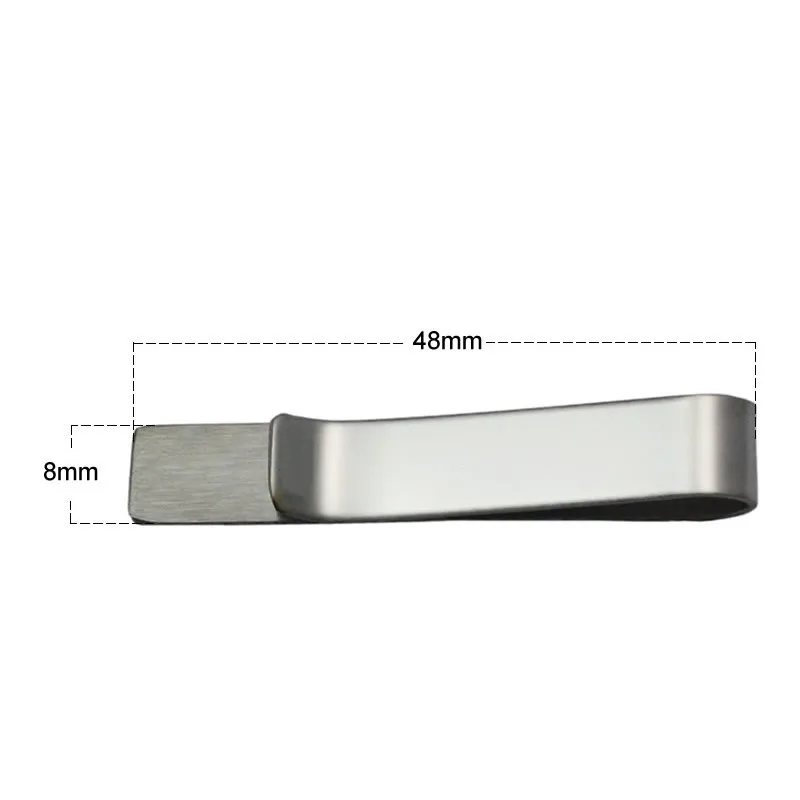 2pcs/lot Men Tie Pin Clips Stainless Steel Tie Clips For Men 48x8x0.8mm Exquisite Wedding Tie Clips Men Tie Bar Jewelry Findings