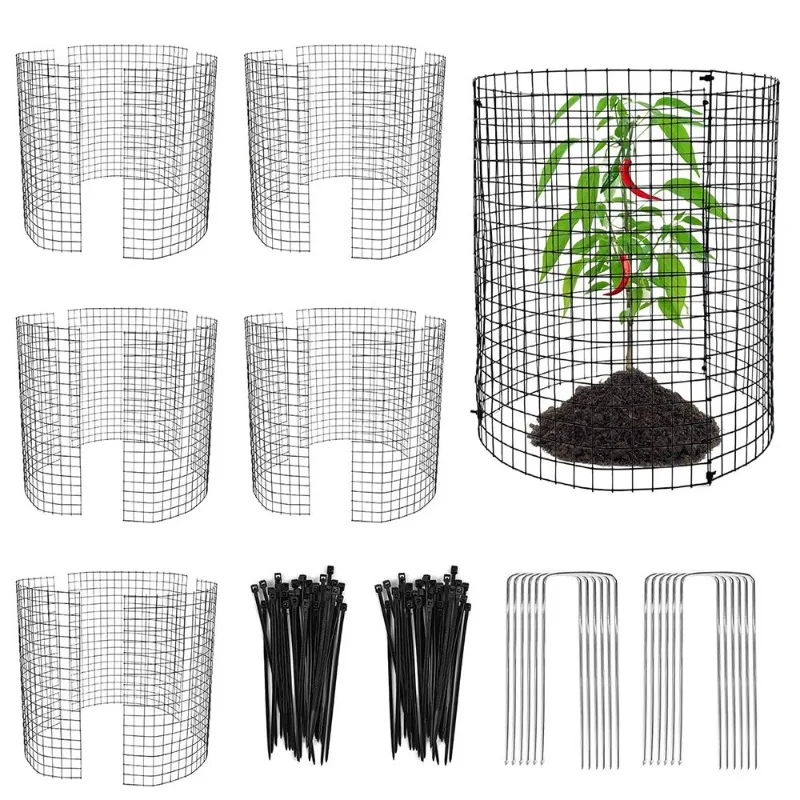 

15 Pack Plant Protector From Animals 30*30cm Plant Protectors Pre-Bent Metal Mesh To Keep Animals Garden Net Plant Cover