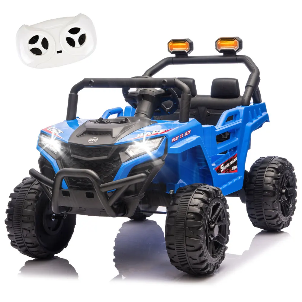 12V 2WD Kids Ride On UTV W/ 2.4G PC, Anti-Collision Bar, High Chassis, Anti-Slip Wheels & 4-Wheel Suspension, Upgraded Battery for 2-Hour Runtime, Provide a Safe Speed of 1.86-3.11mph for Kids Aged 3-5