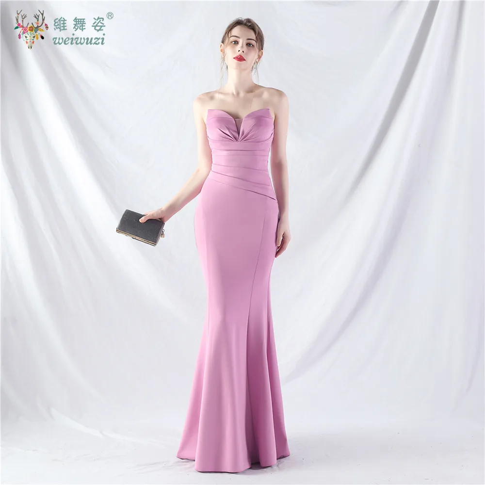 Sexy Backless Bodycon Zwarte Maxi Zomerjurk Vrouwen Elegante Luxe Bruiloft Lange Strapless Avondjurk Party Fishtail Jurk