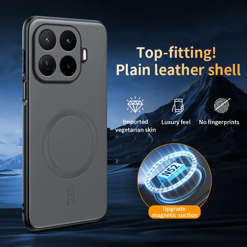 Новый улучшенный чехол из экокожи с магнитной защитой от падений для Xiaomi 17T 15T Pro, совместимый с беспроводной зарядкой