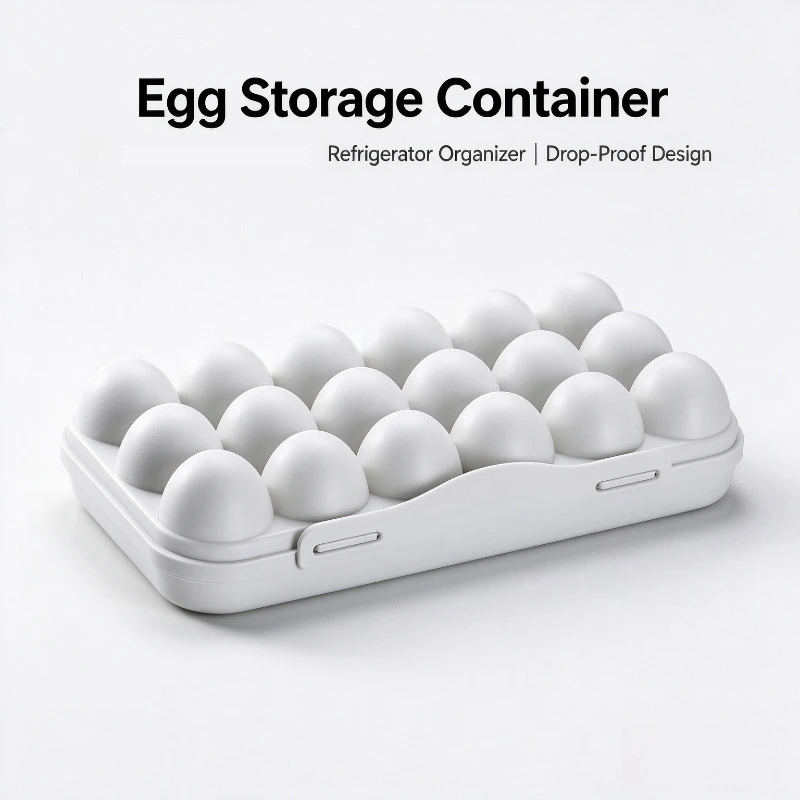 Multi Layer Plastic Egg Holder Refrigerator Fresh Storage Box Shockproof Sealed Dumpling Container Kitchen Food Organizer