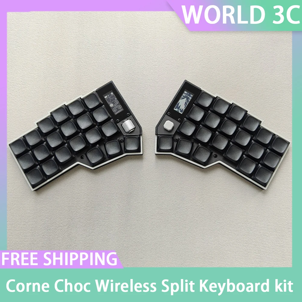 Corne Choc Split Keyboard kit Corne-low Profile Ergonomic Layout Wireless Keyboard Kit Hot-Swap Support Vial Software Customized