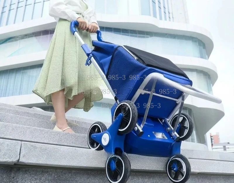 Foldable Electric Stair Climbing Shopping Cart, XSTO ZW030, 30KG Capacity, Easy Carry