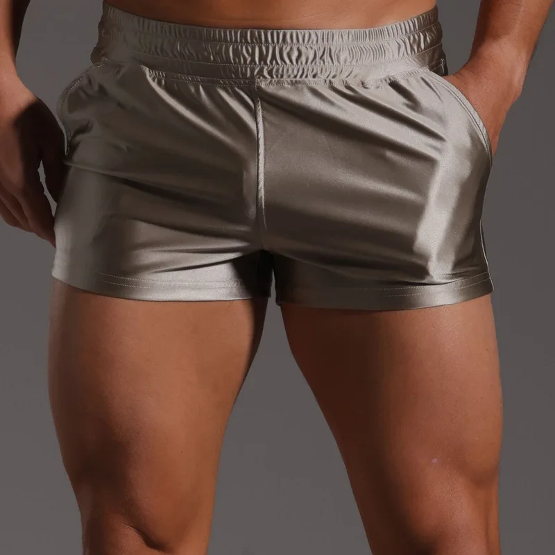 

2026 Men's Casual Board Shorts Sexy Skinny Ultra-shorts Solid Elastic Waist Pocket Summer New Fashion Beach Shorts Male Clothing