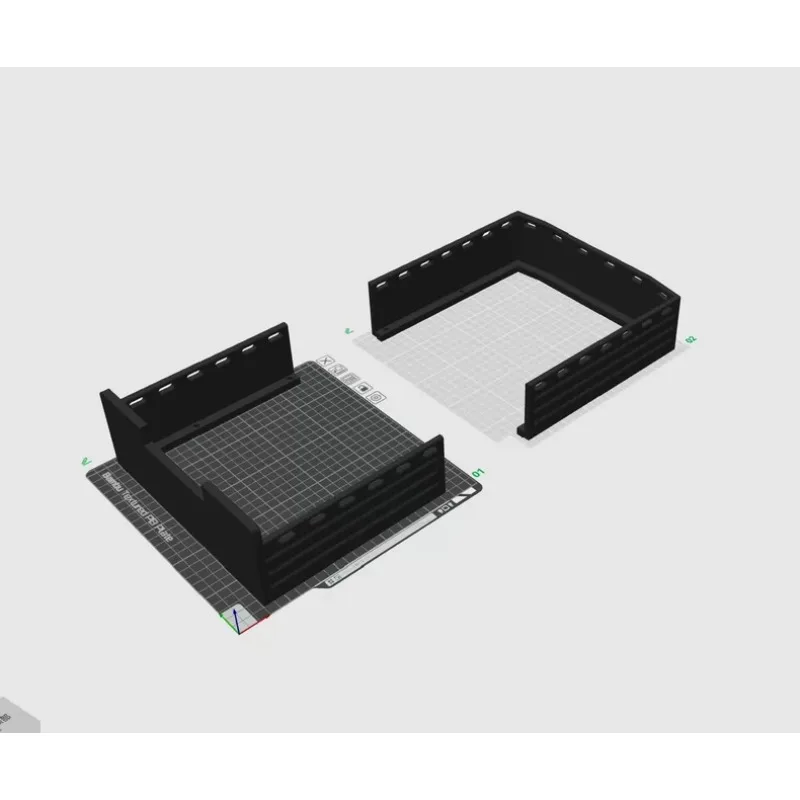 For CROSSRC EMO XL 1/8 RC Crawler, 3D Printed Rear Bed Height Extension Side Panels  Bolt-On No-Drill Installation Upgrade Parts