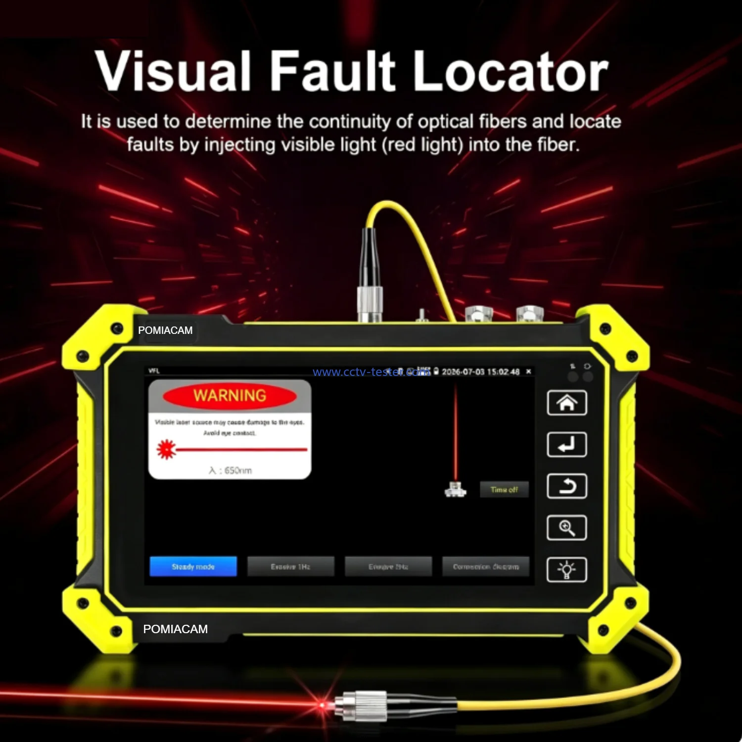 5.5 Inch IPS Touch Screen IPC Camera Tester, 4K HDMI Input, PoE Output, Optical Power Meter & VFL Visual Fault Locator E68