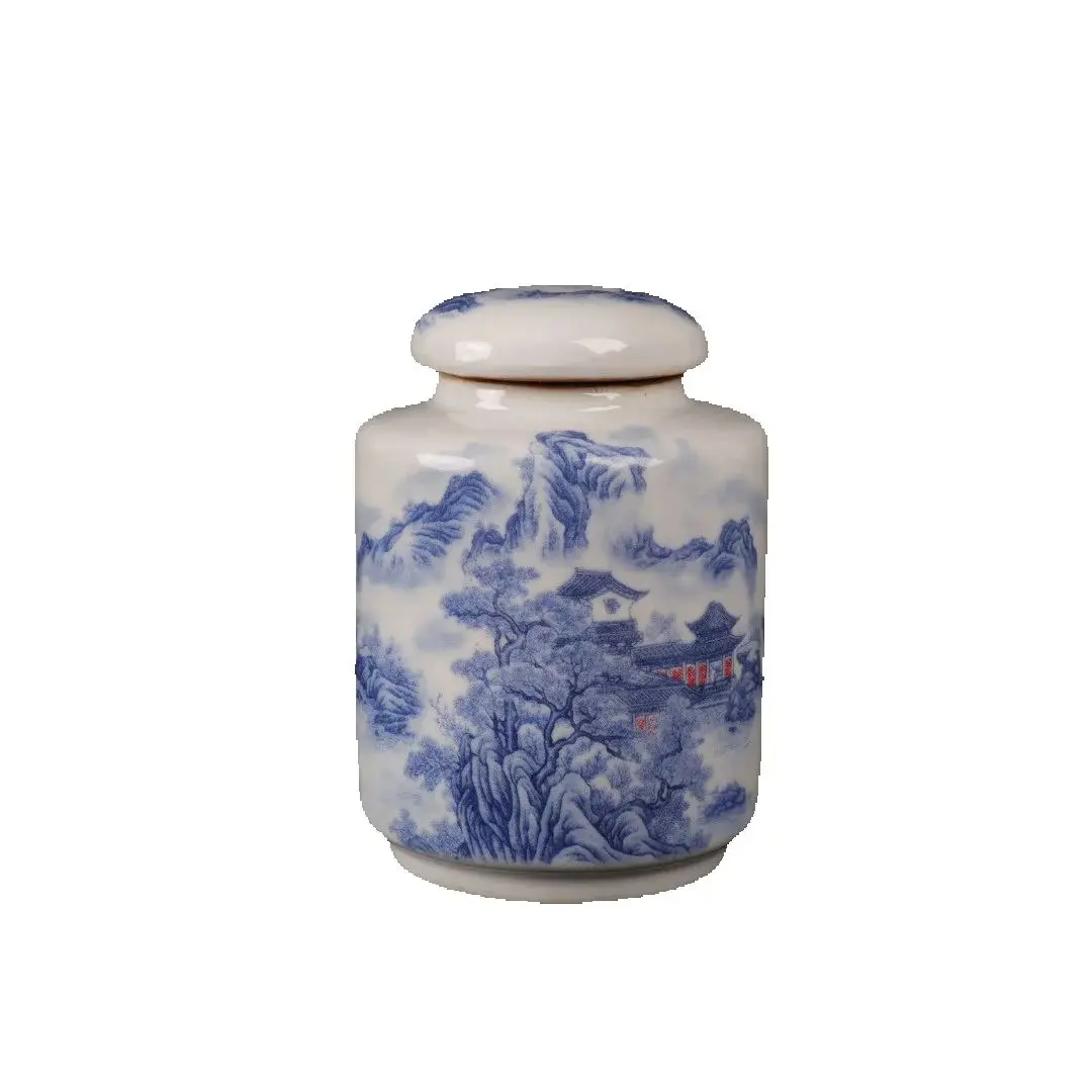 Chinese Old Porcelain Tea Can Collectibles Pink Fortune & Longevity Double Full Pattern Vintage Asian Home Decor Item