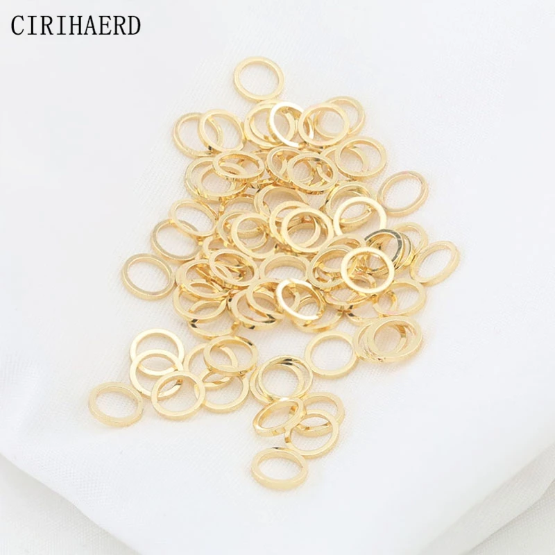 

30/50 PCS Closed Jump Rings 4mm 5mm 6mm Jewelry Jump Rings 14K/18K Gold Plated Brass Connection Rings Jewelry Making Accessories
