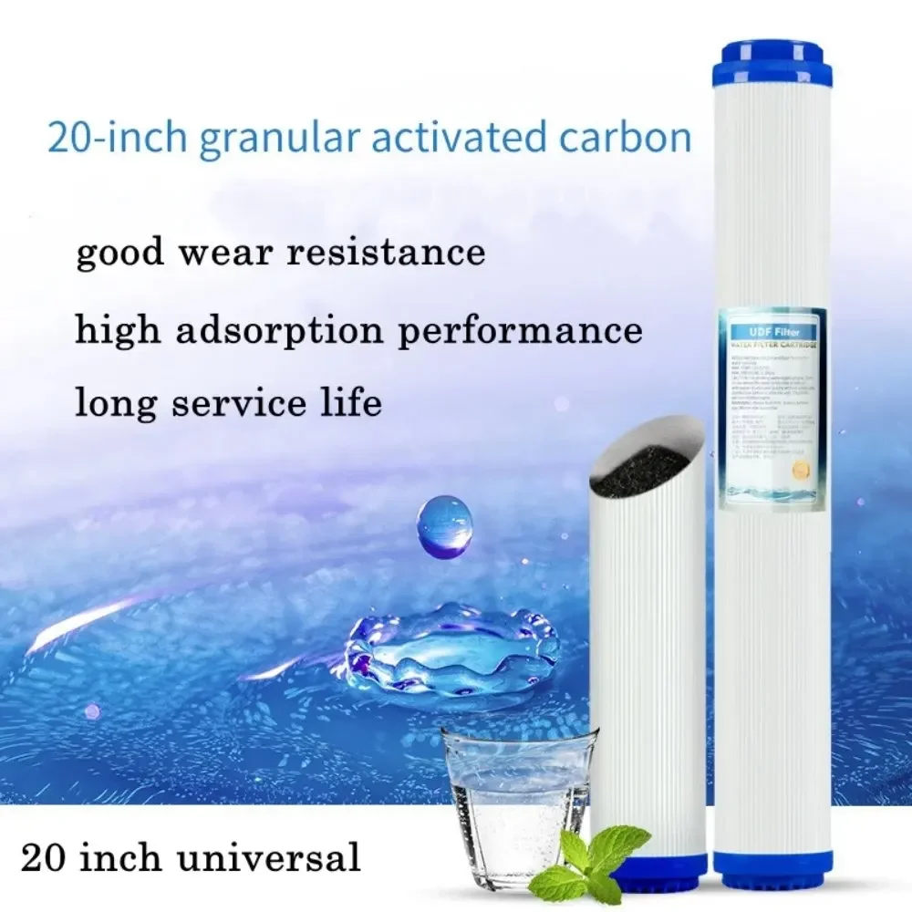 Waternoble 20-Inch Water Filter UDF/GAC Granular Activated Carbon 5 Microns Whole House Granular Activated Carbon Water Filter