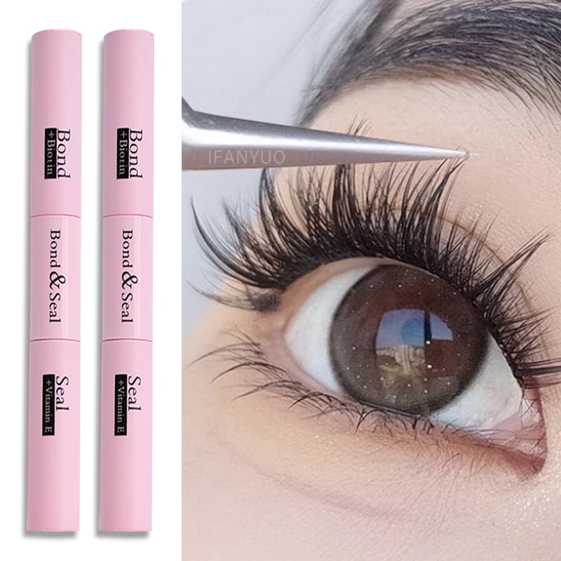 Glue False Eyelashes New Double Heads 2 in 1 Bond and Seal Lash Glue Lasting Waterproof Non-Irritating Eyelash Glue Cosmetics